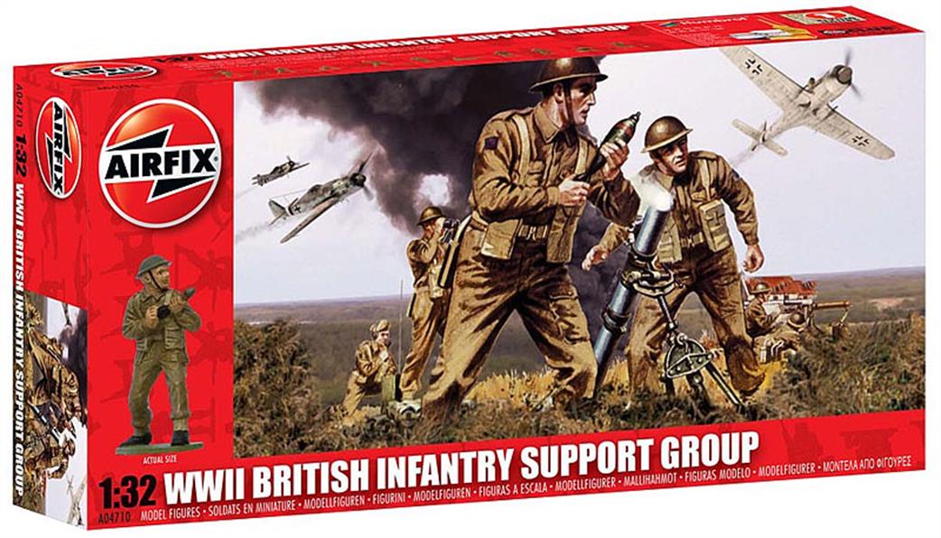 Airfix 1/32 A04710 British WW2 Infantry Support Set Figure Set