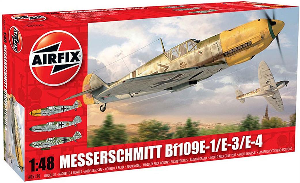 Airfix 1/48 A05120 German Messerschmitt Bf109E WW2 Fighter Kit