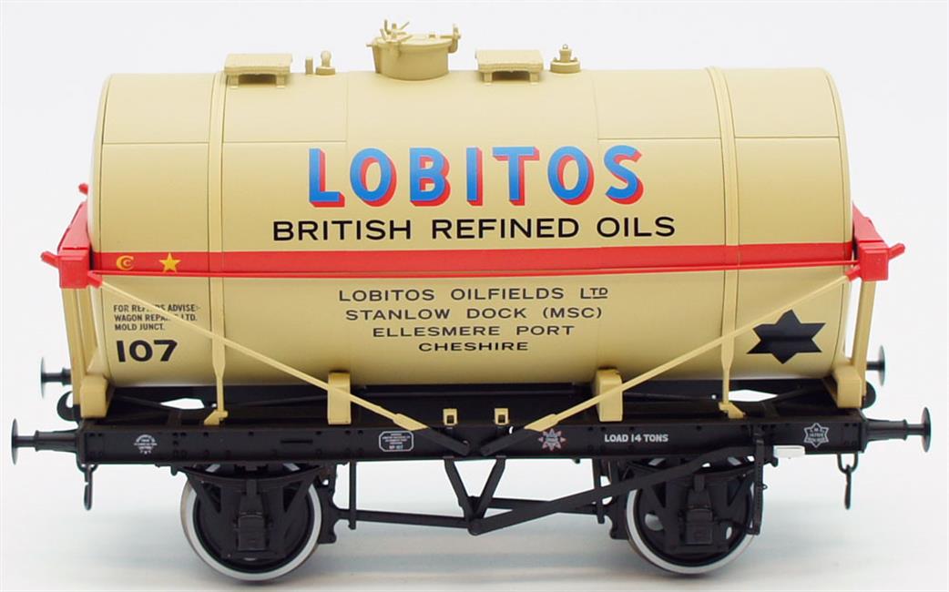 Dapol 7F-058-005 Lobitos 106 14-Ton Class A Oil Tank Wagon Stone O Gauge