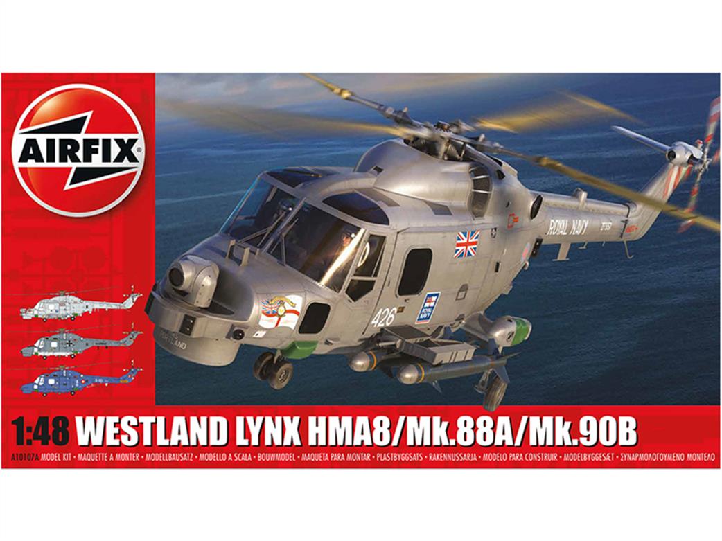 Airfix 1/48 A10107A Westland Navy Lynx Mk.88A/HMA.8/Mk.90B Helicopter Kit