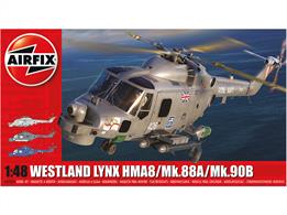 Airfix A10107A 1/48 Westland Lynx Navy Mk.88A/HMA.8/Mk.90B Helicopter KitNumber of parts 296  Skill Level 4  Flying Hours 4  Wingspan 265mmGlue and paints are required to assemble