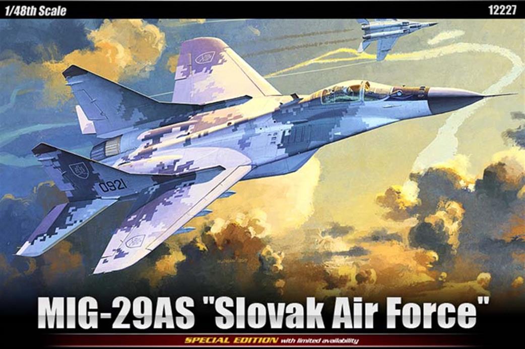 Academy 1/48 12227 Mig-29AS Slovak Air Force Jet Fighter Kit