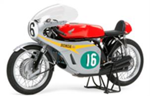 Tamiya 14133 1/12th Honda RC166 50th Anniversary Motorbike KitTamiya's enhanced 1/12  kit of the six cylinder Honda RC166 race bike made successful and famous by Britain's Mike Hailwood. A 50th Anniversary celebration kit.
