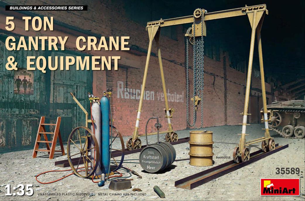 MiniArt 1/35 35589 Gantry Crane 5 Ton and Equipment German WW2 Plastic Kit