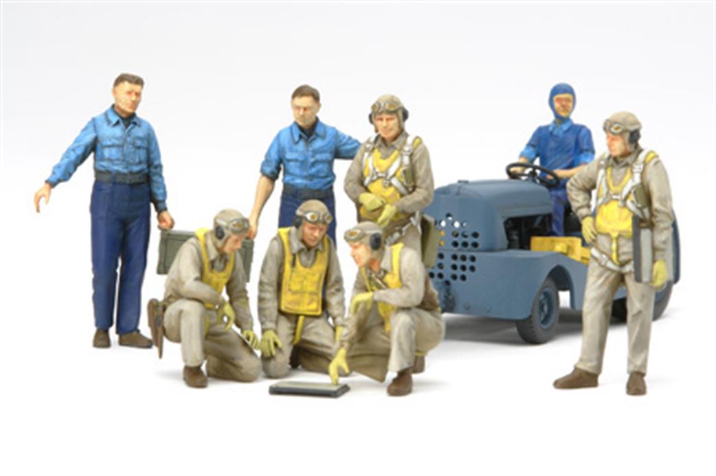 Tamiya 1/48 61107 WW2 US Navy Pilots with Tug