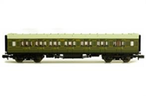 Dapol N Gauge 2P-012-154 Southern Railway Maunsell Design Composite Corridor Coach 5140 SR Lined Green Livery