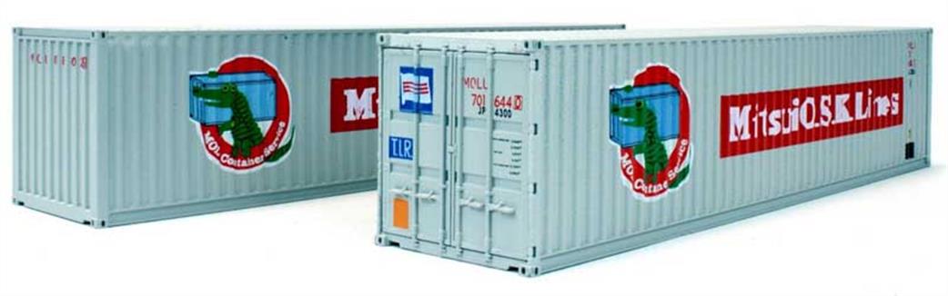 Dapol 4F-028-103 40 Foot ISO Containers Mitsui Lines Weathered Pack of 2 OO
