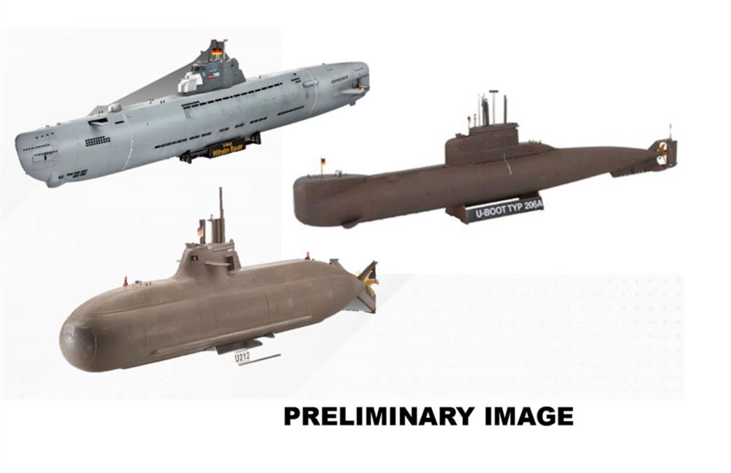 Revell 1/144 05186 70 Years Buneswehr Wilheim Bauer Type 206A Submarine Kit