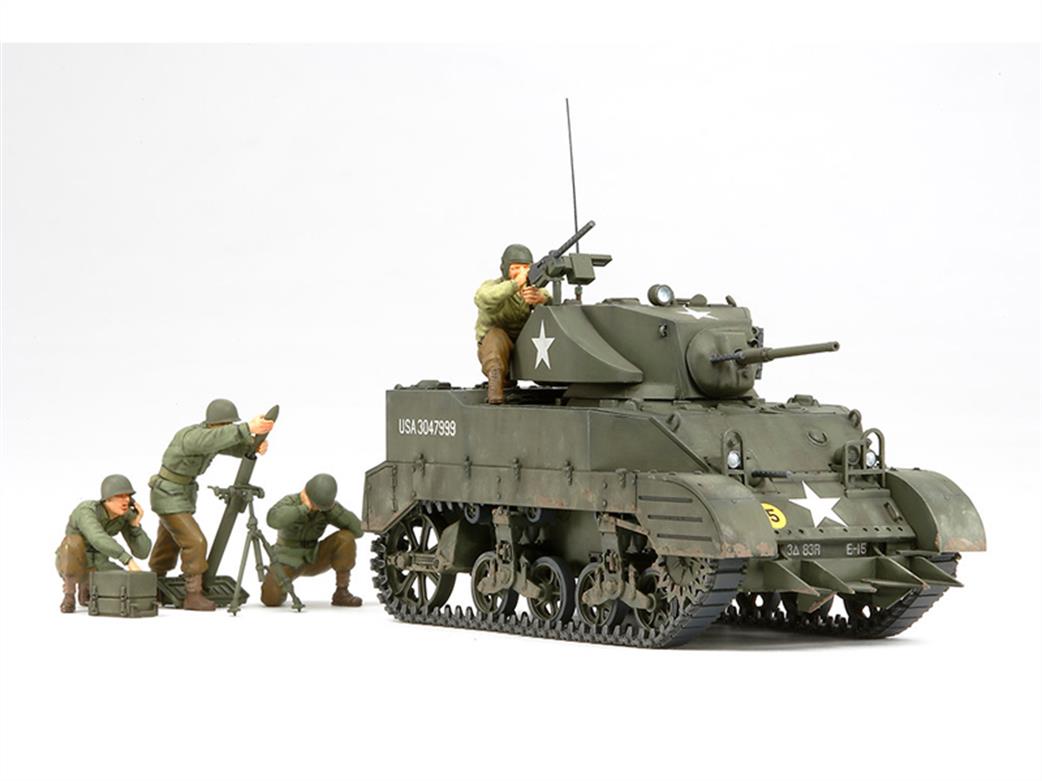 Tamiya 1/35 35313 US Light Tank M5A1 Pursuit Operation with 4 Figures
