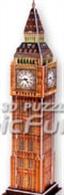 CubicFun Big Ben London 3D Puzzle Kit C094HKit pack to build a model of the Big Ben clock tower, attached to the palace of Westminster and the houses of parliament. A landmark best known for it's part in worldwide new year celebrations, marking the new year at the Greenwich Meridian. Model stands half a metre tall!Contains 47 pre-cut pieces, finished model 120 x 120 x 515mm