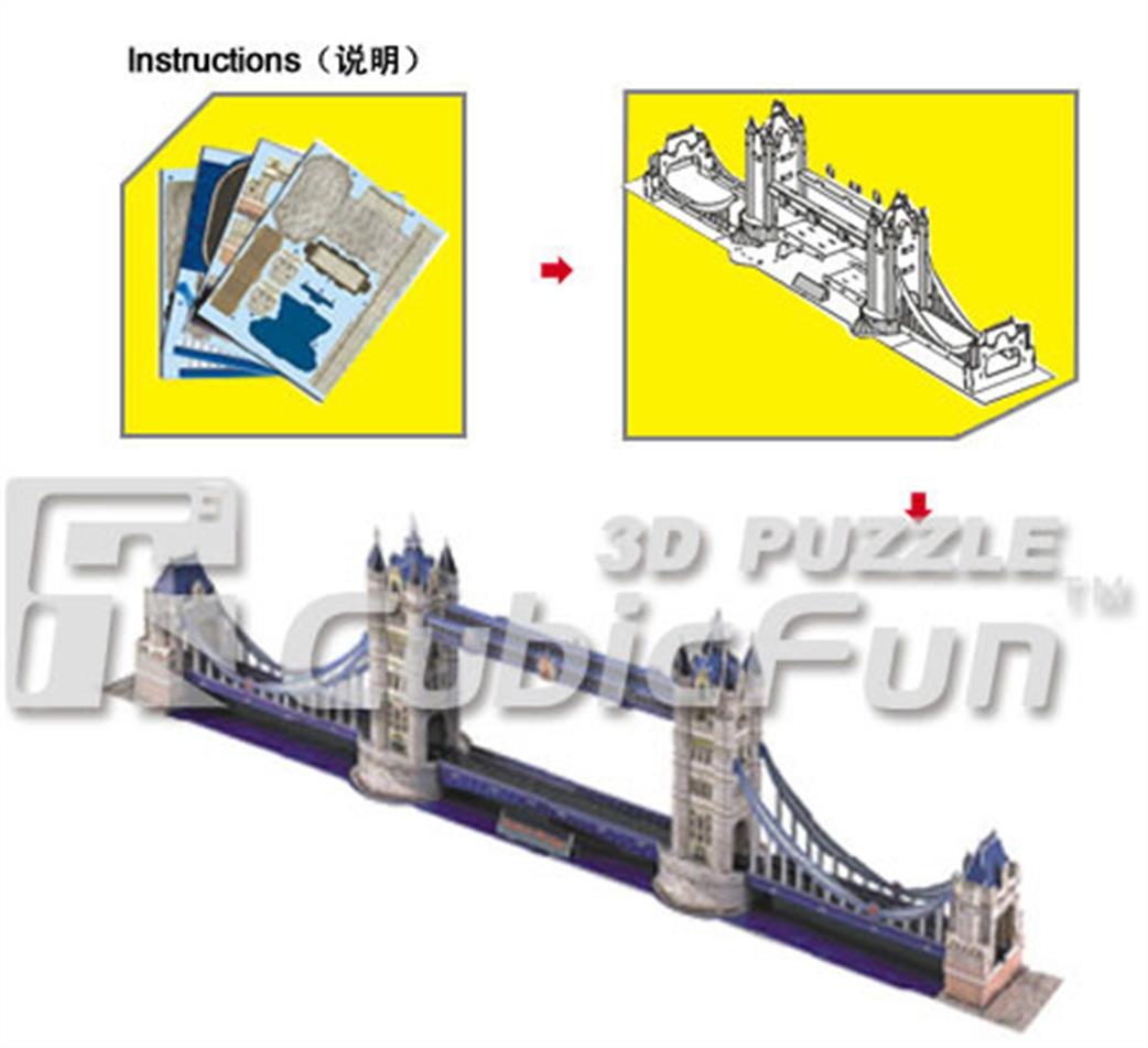CubicFun  C702H Tower Bridge London 3D Puzzle Kit