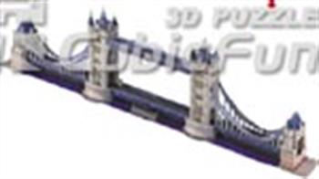 CubicFun Tower Bridge London 3D Puzzle Kit C702HKit pack to build a model of Londons' landmark Tower Bridge, one of the most widely recognised bridges in the world.Contains 41 pre-cut pieces, finished model 410 x 105 x 160mm