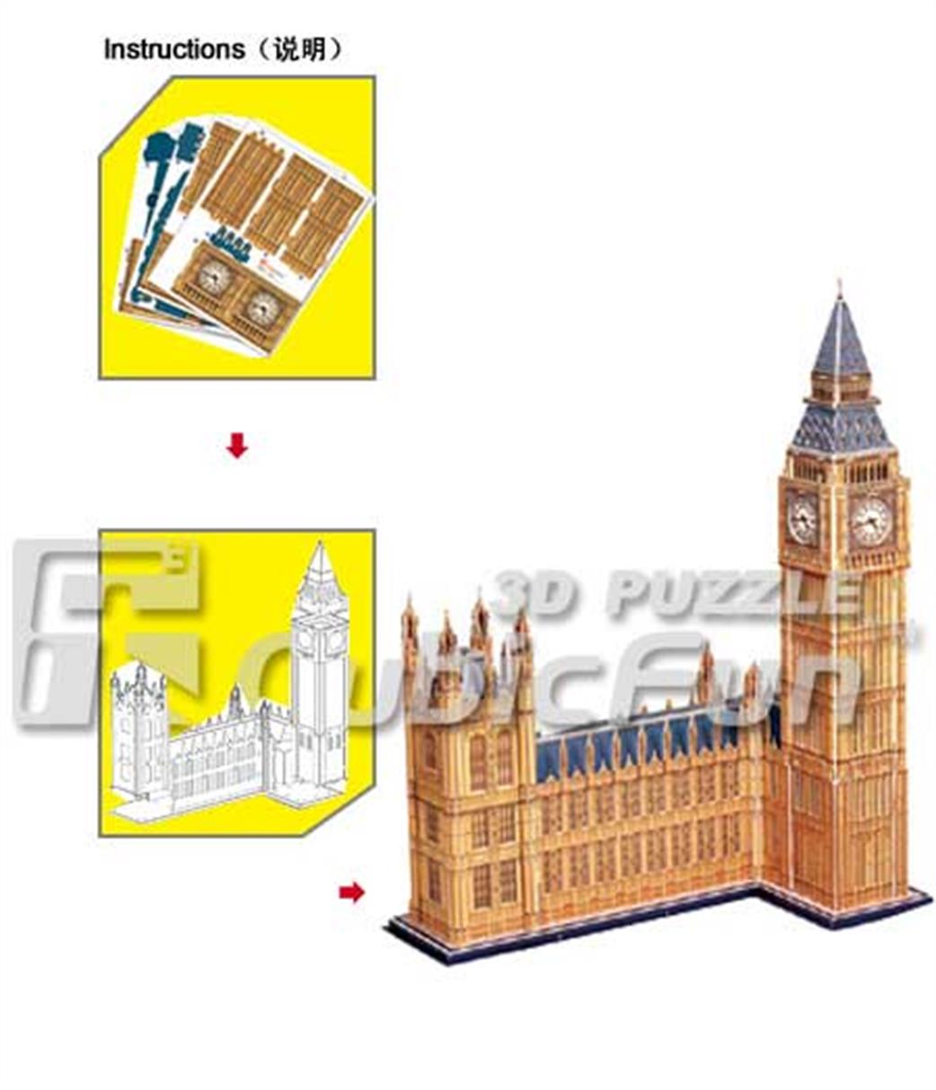 CubicFun  MC087H Big Ben and Westminster Palace 3D Puzzle Kit