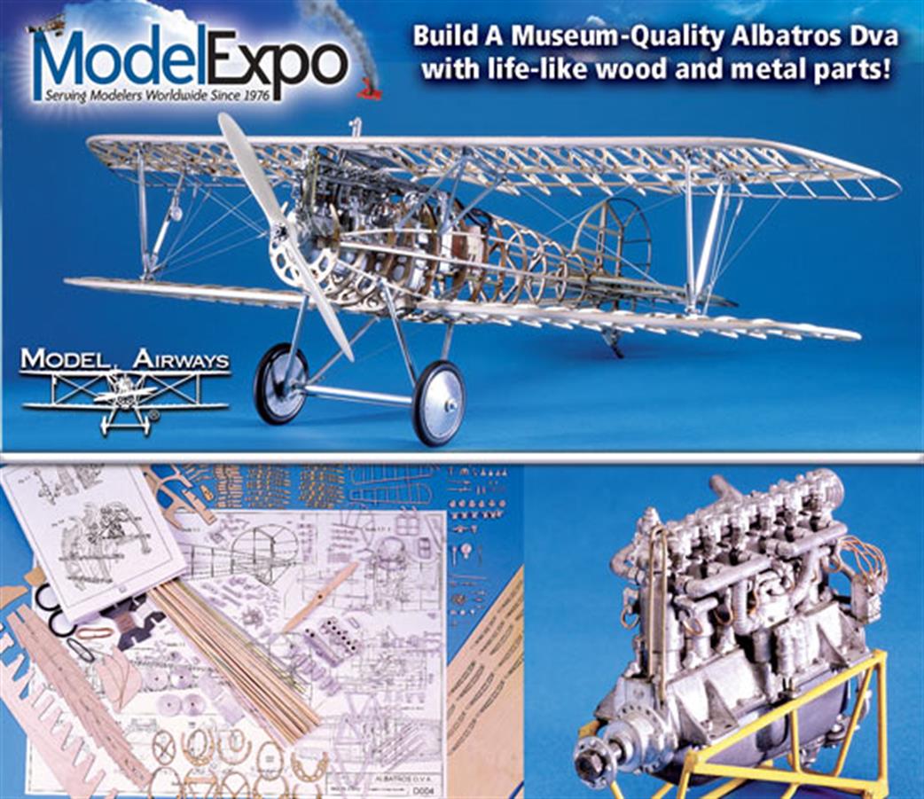 Model Airways 1/16 MA1001 Albatros D.VA Wood and Metal Model Aircraft Kit