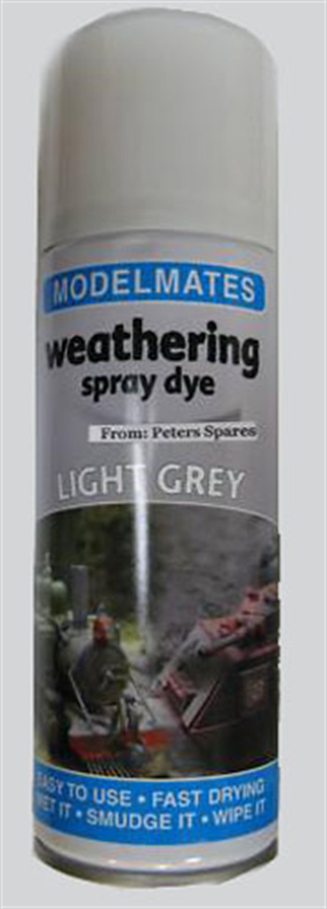 ModelMates  49050 Light Grey Weathering Dye Spray 200ml
