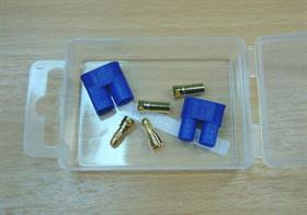 Pair of 3mm Gold Plated plugs &amp; sockets with housings