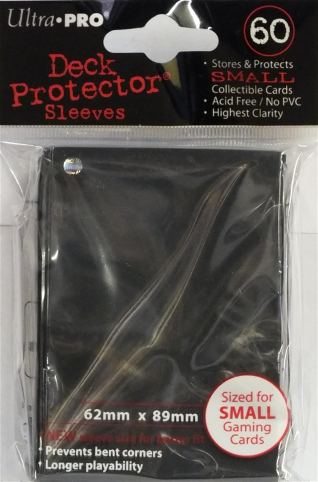 Ultra Pro  82964 60 Small Black Deck Protectors