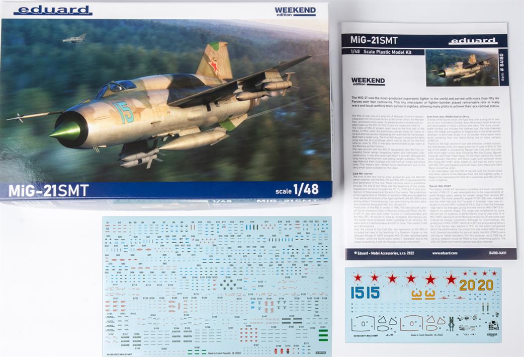 Eduard 1/48 84180 Mig 21 SMT Russian Fighter Jet Weekend Kit Version Plastic Kit