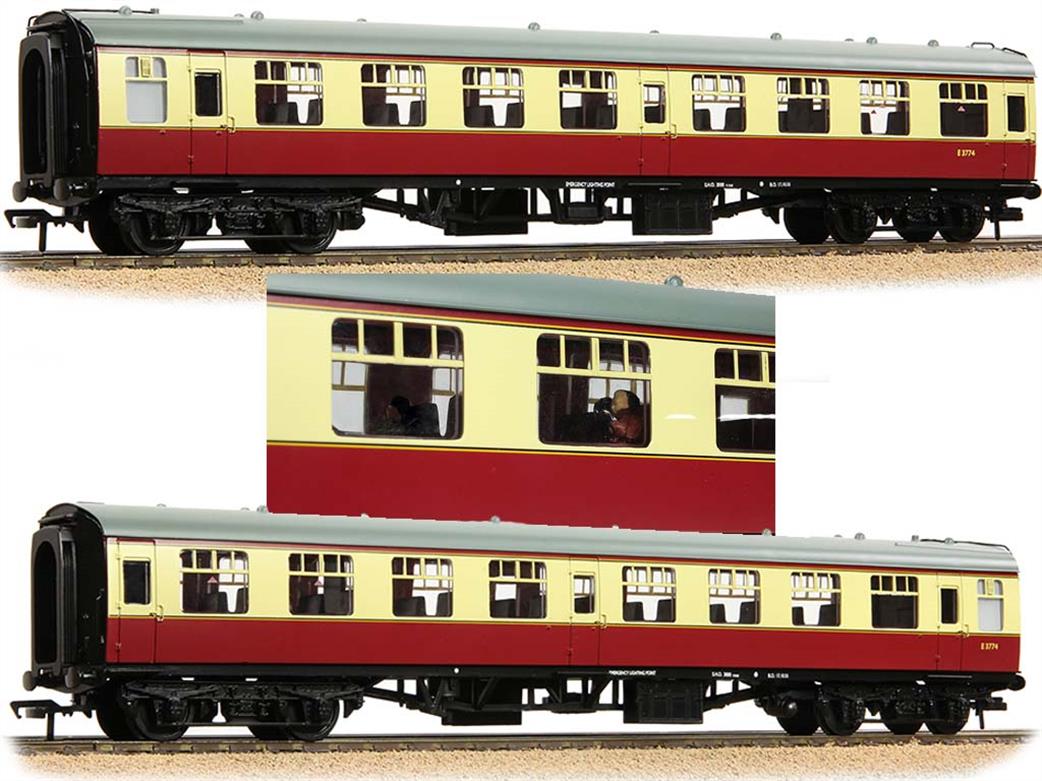 Bachmann OO 39-052HPF BR Mk1 TSO Second Class Open Coach Crimson & Cream with Passenger Figures