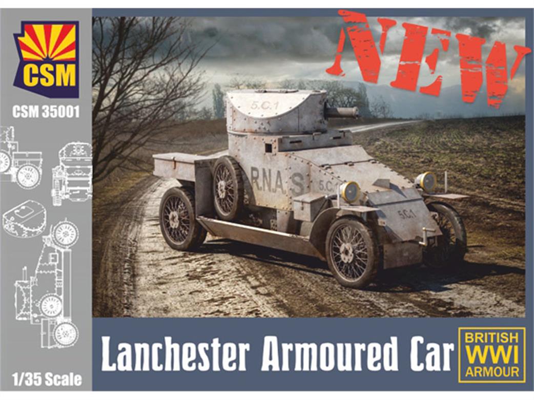 Copper State Models 1/35 35001 Lanchester Armoured Car Kit
