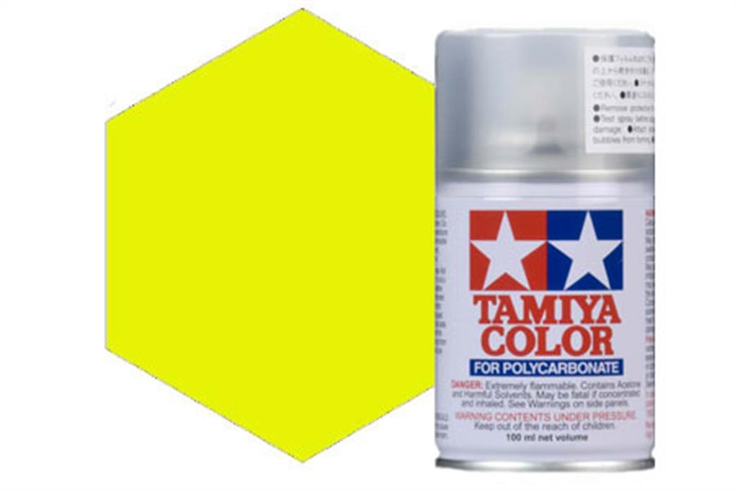 Tamiya  PS-27 PS27 Fluorescent Yellow Polycarbonate Spray Paint 100ml