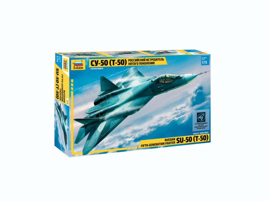 Zvezda 1/72 7275 Sukhoi T50 Russian Stealth Fighter Kit