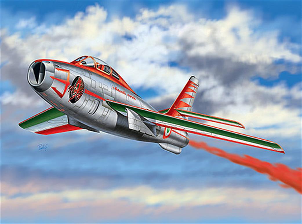 Italeri 1/48 2703 Italian F084F Thunderstreak i diavoli rossi Plastic Jet kit