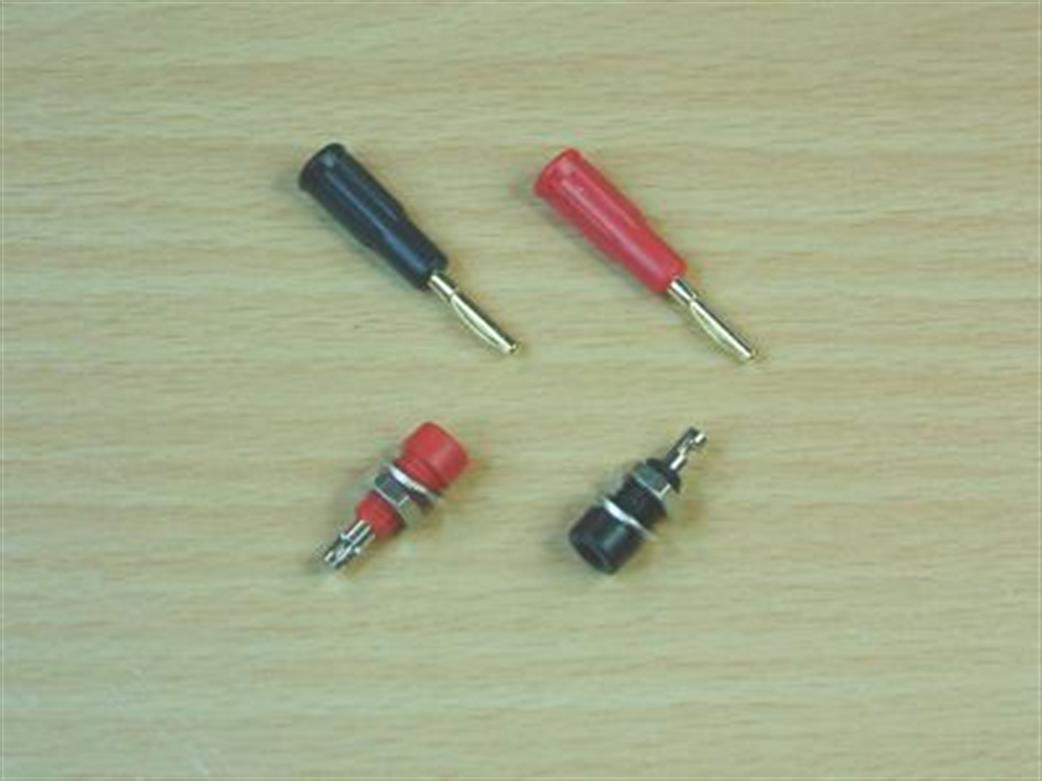 Expo  23070 2mm Plug & Socket Set (Pair) Red And Black