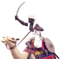 W Britain Mahdist Mounted on Camel ChargingScimitar in hand the Mahdi warrior races on his camel to join his fellow warriors as they attack the British squares at the wells of Abu Klea2 Piece SetLimited Edition of 10001/30 ScaleMatt Finish