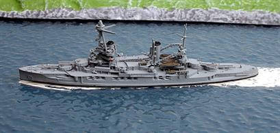 A 1/1250 scale metal waterline model of the French battleship Lorraine by Navis Neptun 1405.