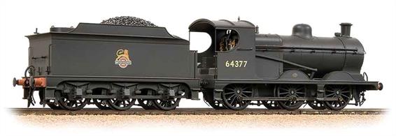 Bachmann Branchline 31-321DS OO Gauge BR 64377 Robinson J11 Class (GCR Class 9J) 0-6-0 British Railways Black Livery Early Emblem - Weathered Finish - DCC &amp; Sound FittedAn excellent model of the ex-Great Central Robinson design 0-6-0 goods engine, classed as J11 by the LNER.DCC fitted, with sound