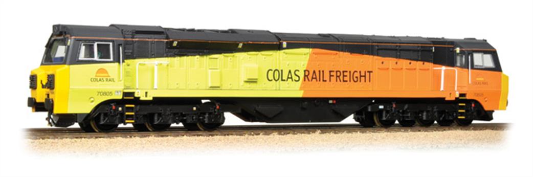 Bachmann OO 31-591 Colas 70805 Class 70 Co-Co GE Diesel with Air Intake Modifications Colas Yellow & Orange Livery