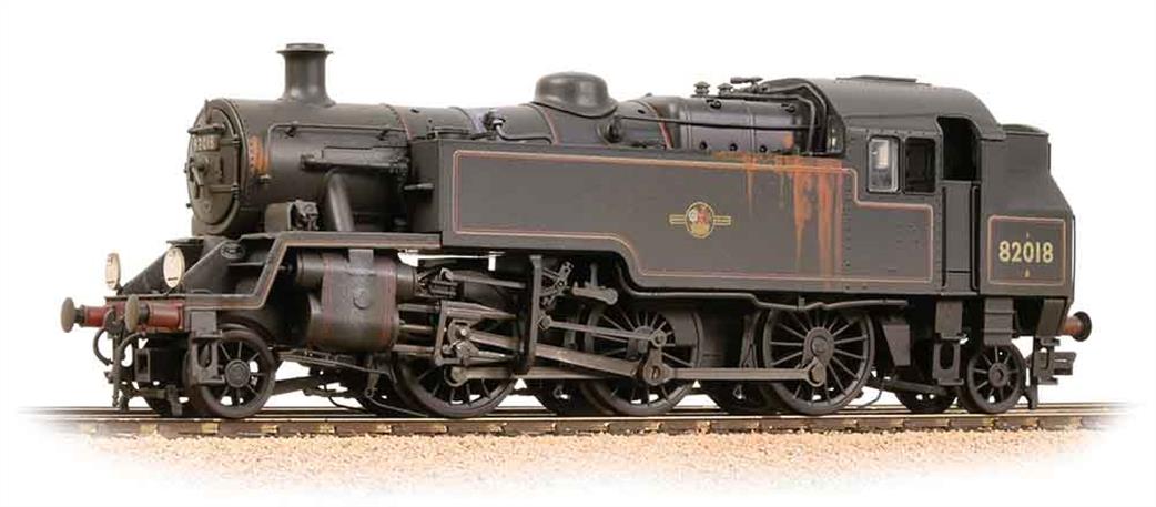 Bachmann 31-982 BR 82018 Standard Class 3MT 2-6-2 Tank Lined Black Late Crest Weathered OO