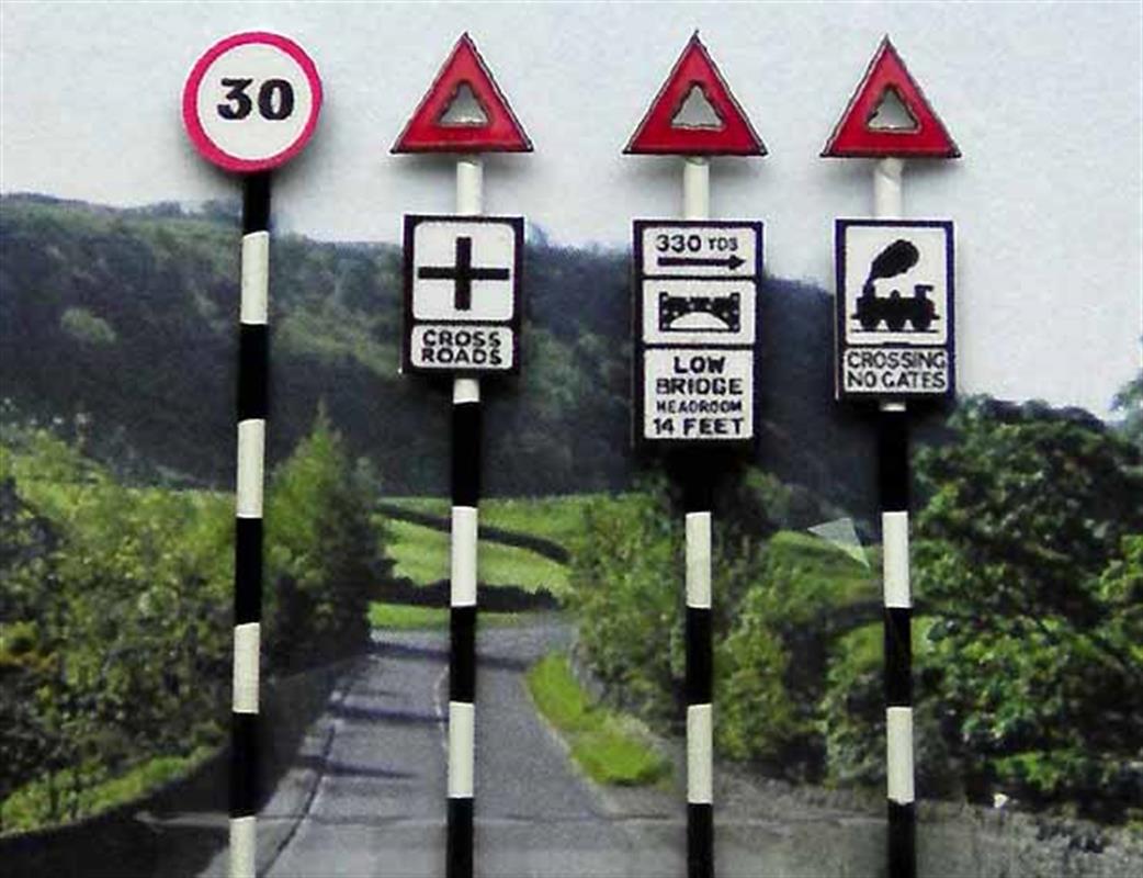 Ancorton Models OO 95-701 Pre-1960s Road Signs Set 1