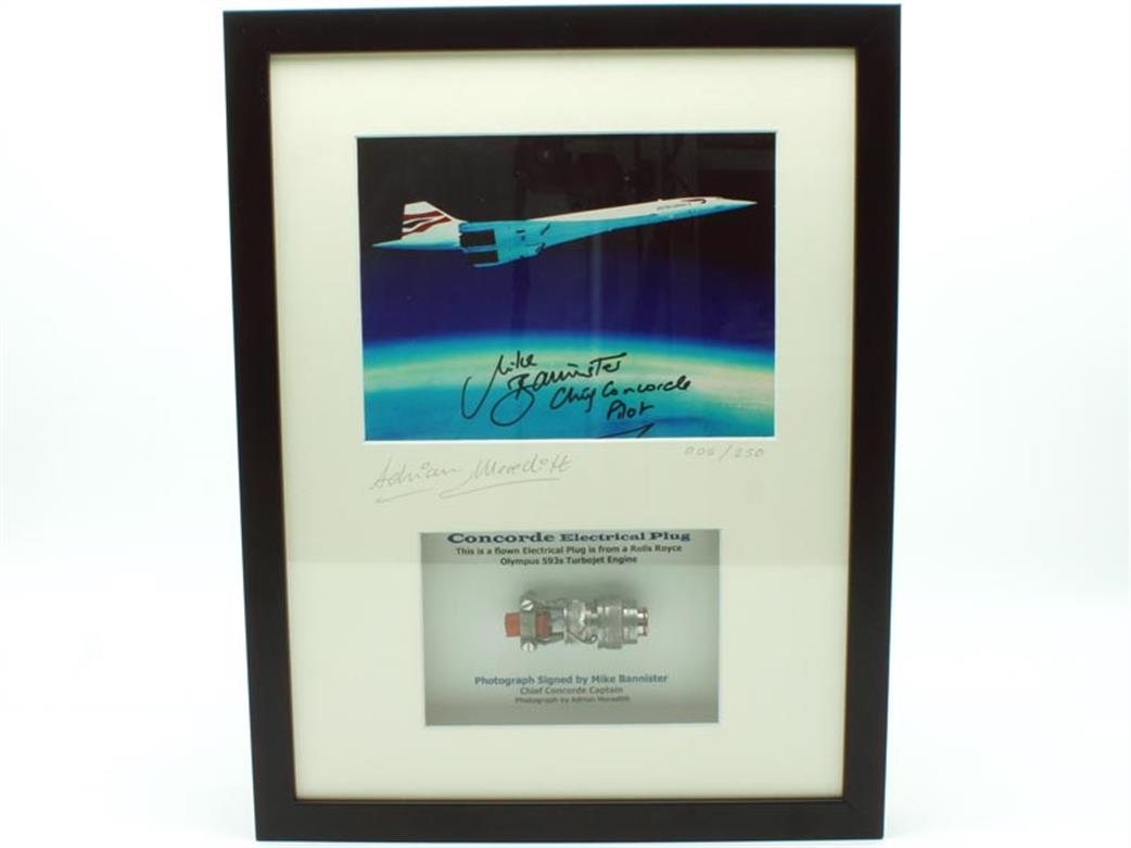 AM Photo  cm11018b Concorde Electrical Plug & Signed Print