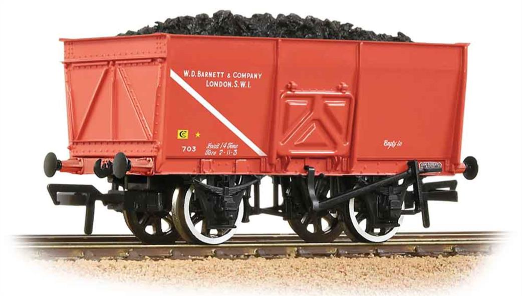 Bachmann 37-429 WD Barnett & Co slope side 16ton steel mineral wagon OO