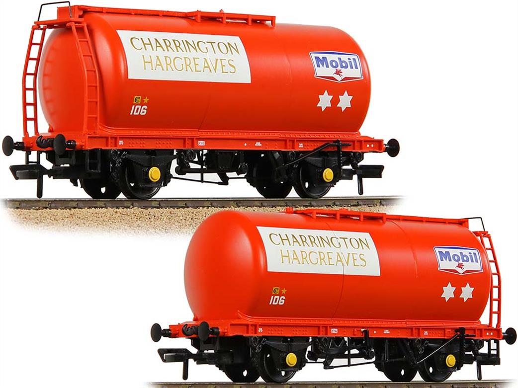 Bachmann OO 37-592 Charrington Hargreaves Mobil 45tonne glw TTA Oil Tank Wagon Red