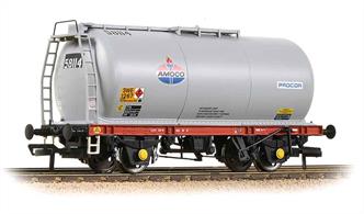 A good model of the monoblock 45-ton 4-wheeled oil tank wagon, calssified TTA.This model is finished as a wagon operated by the Amoco oil company.Eras 7-8 1971-1994