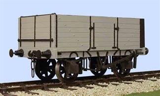 A detailed model kit of a 6 plank open mineral wagon with side and end doors built by the Gloucester Railway Carriage and Wagon Company wagon to the RCH 1887 design.The 6 plank wagon was designed to carry 10 tons and was built until the 1907 RCH specification was introduced when a 7 plank 12 ton design became standard. The top plank(s) of the 6 and 7 plank wagons were usually continuous, providing added strength to the body, though sometimes a top flap door was fitted. Wagons with end doors were favoured by collieries, coal factors (wholesalers), exporters and large consumers (eg. heavy industry and gas companies) as the end door allowed rapid discharge by tipping. Side and bottom doors were also fitted so the wagons could easily be used for manual or hopper unloading. Supplied with metal wheels, 3 link couplings and sprung buffers