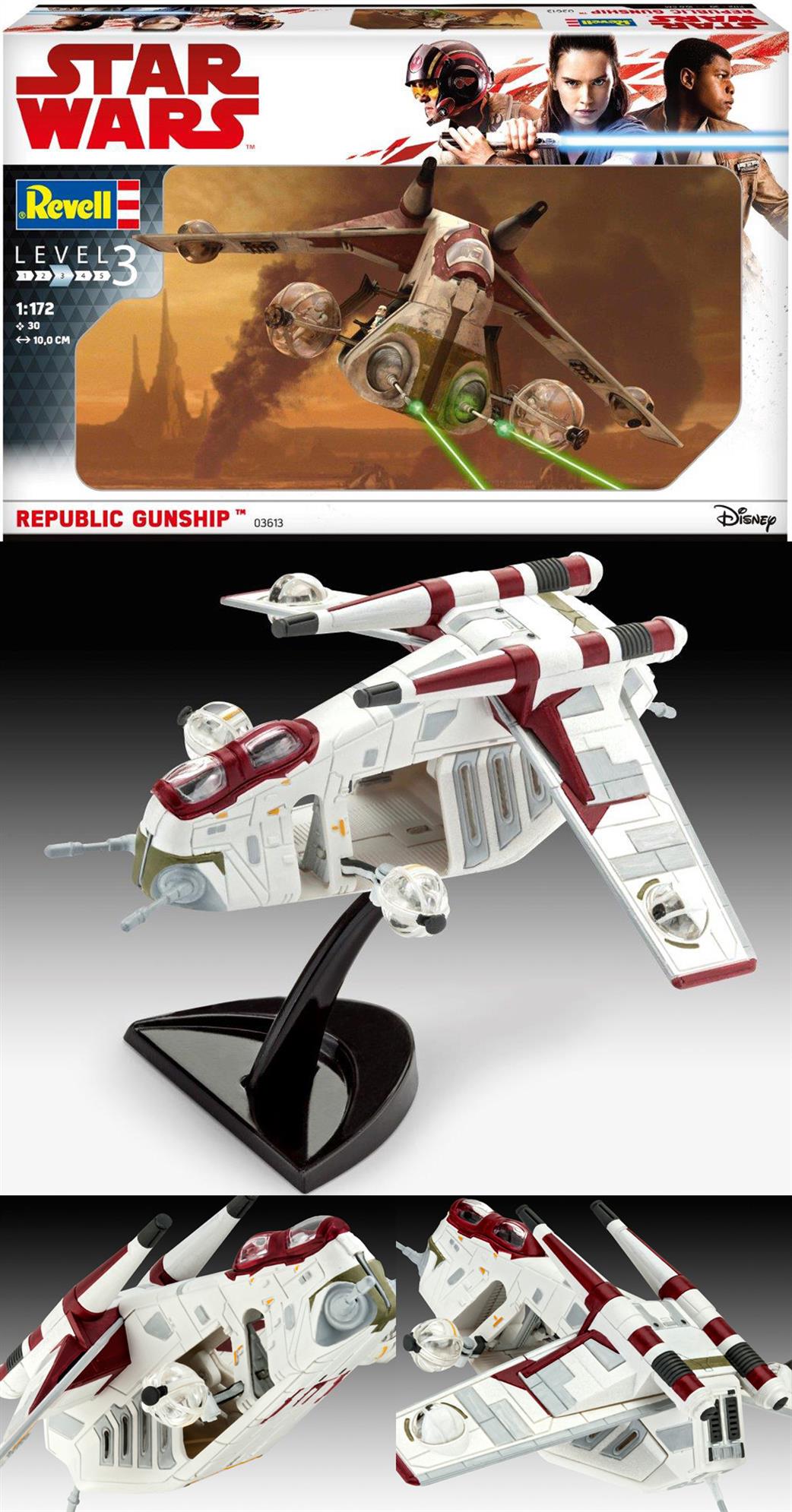 Revell 1/172 03613 00655 Republic Gunship Star Wars Easy Kit Pocket