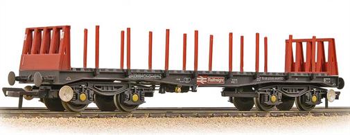 These wagons were updated versions of the traditional bogie bolster, being equipped specifically for the carriage of steel coil. Using standard fixtures the wagons could be loaded and unloaded quickly with modern mechanical handling machinery. The BAA wagons formed the backbone of the steel carrying fleet from the 1970s until new covered coil wagons were ordered by EWS in the late 1990s.