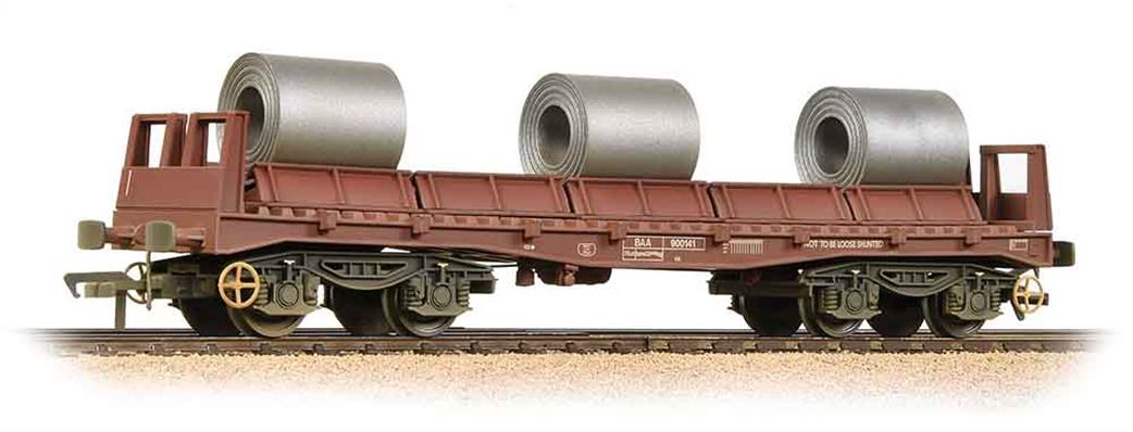 Bachmann OO 38-353 BR BAA Bogie Steel Carrier with Coil Load BR Freight Brown Weathered