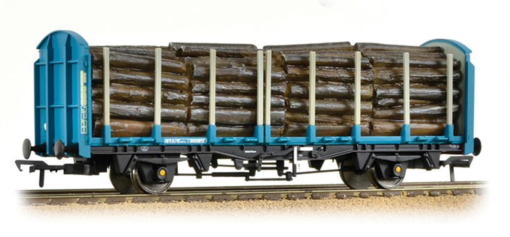 Bachmann OO 38-302A BR OTA Timber Carrier Wagon Kronospan Blue with Load