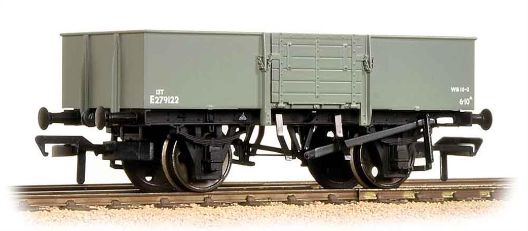 Bachmann OO 38-330 BR Steel Bodied Open Wagon with Smooth Sides and Wood Doors BR Goods Grey