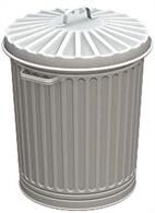 Pack of 10 traditional domestic dustbins.Measures 7 x 9mm