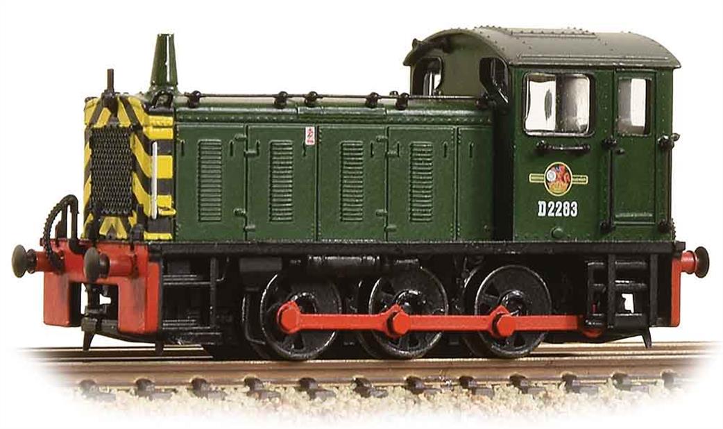 Graham Farish N 371-050C BR D2283 Class 04 Diesel Shunter BR Green with Wasp Stripes