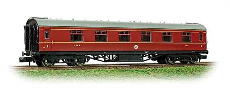 These LMS Stanier era smooth-sided coaches entered service in the 1930s and could be seen still in use into the 1960s.