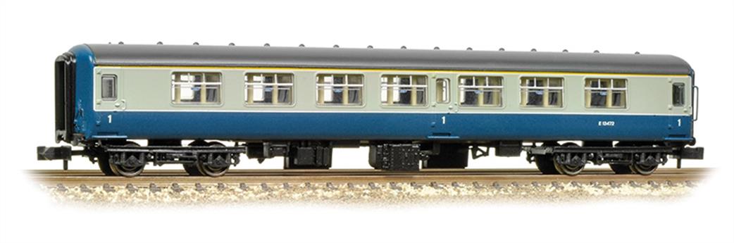 Graham Farish N 374-950A BR Mk2A FK First Class Side Corridor Coach BR Blue & Grey