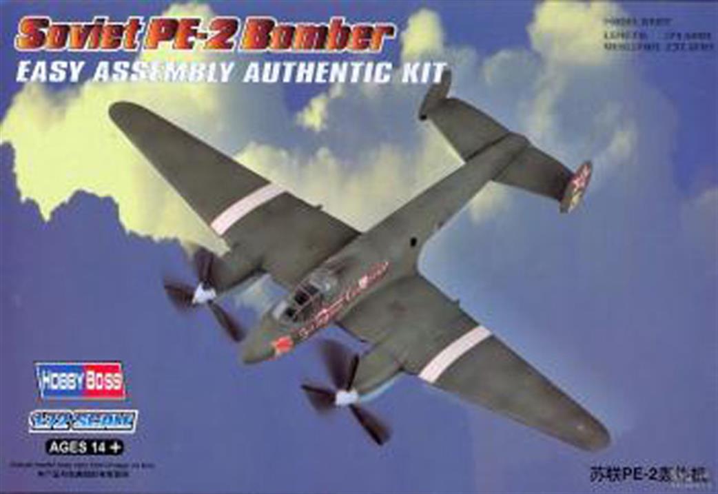 Hobbyboss 1/72 80296 Soviet PE-2 Bomber WW2 Plastic Kit