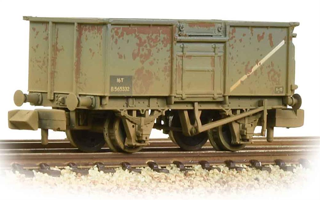 Graham Farish N 377-227G BR 16t Steel Mineral Wagon BR Grey Weathered